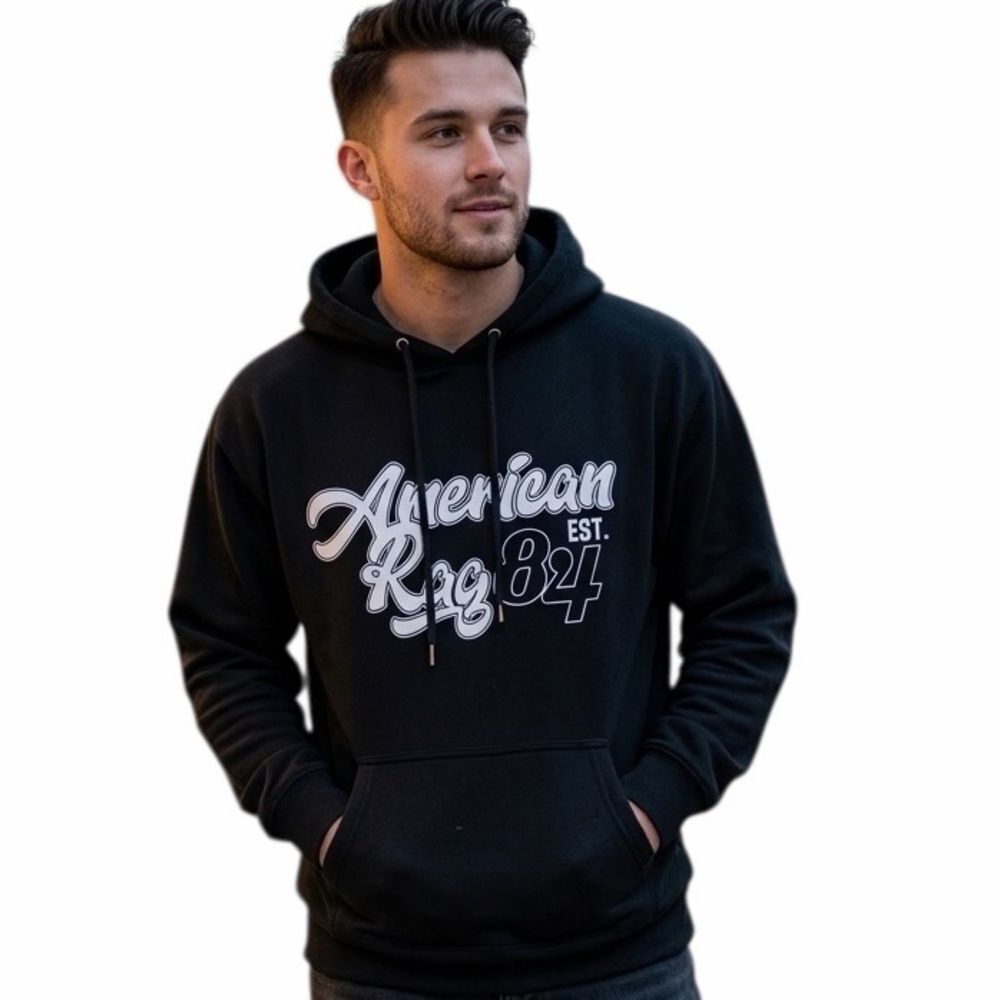 NWT American Rag Navy Hoodie with White Logo Size L